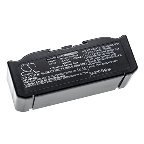 vhbw Batería Recargable Compatible con iRobot Roomba E6, e5154, e5158, e515840, e6198, e619820 aspiradora, Robot Limpieza (5200 mAh, 14,4 V, Li-Ion)