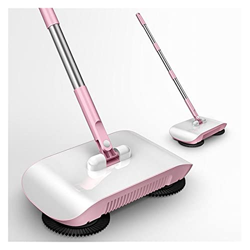 RPSSAT Aspiradora Mano Push Broom Robot Aspirador de la aspiradora Hogar Cocina Sweeper Dos en una máquina de Barrido a Prueba de Viento para árboles de Hoja Ancha y alfombras (Color : Pink)