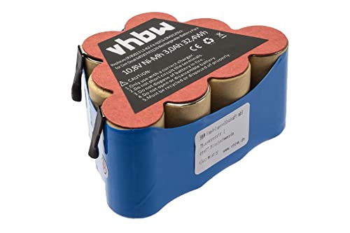 vhbw NiMH batería 3000mAh (10.8V) para Robot limpiasuelos Robot autónomo de Limpieza como Dirt Devil 0030013, L3-R2-F4-N2