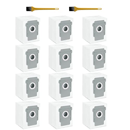 Tallgoo Bolsas de Vaciado de la Suciedad Roomba,12 Piezas Roomba Accesorios de Repuesto para iRobot Roomba i7/ i7+/i7 Plus/E5/E6/E7,Bolsas de aspiradora Roomba