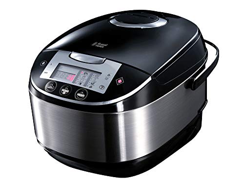 Russell Hobbs Robot de Cocina Cook@Home - Capacidad 5 L, 11 Programas, Función Mantener Calor, Pantalla Digital, Temporizador, Recipiente de Acero Inoxidable, Tapa Anticondensación, Plata - 21850-56