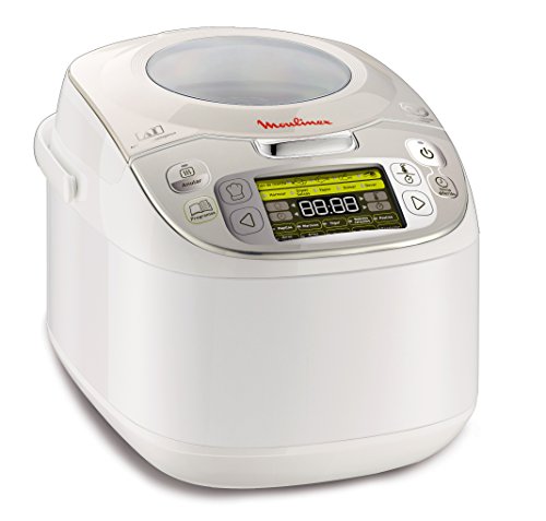 Moulinex Maxichef Advance MK8121 - Robot de cocina, 45 programas de cocción, capacidad 5 l, programable hasta 24 horas, bol con capacidad hasta 4 personas, función diferido programable, Plata Premium