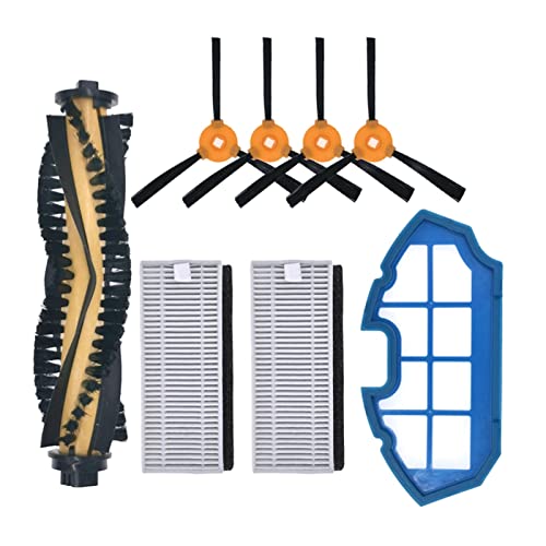 HCOWL 1 Juego Compatible con Cecotec Conga 990 1190, Piezas de Repuesto, Robot Aspirador, consumibles de Repuesto, Filtro HEPA, Cepillo Lateral Central