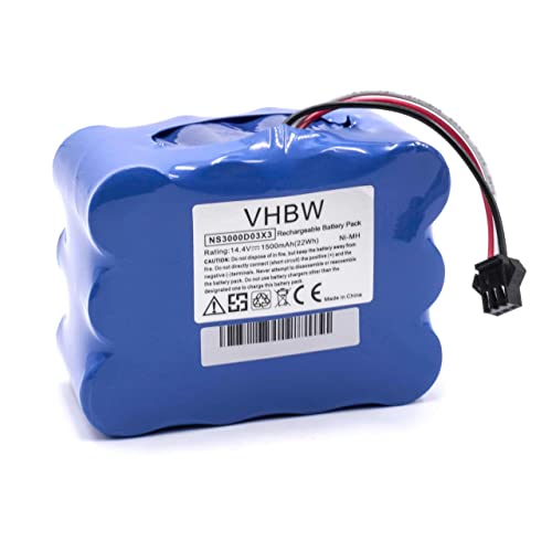 vhbw Batería Compatible con Samba XR210C aspiradora (1500 mAh, 14,4 V, NiMH)