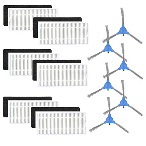 iAmoy Kit de Filtro y Cepillo Lateral de Repuesto Compatible Conga 1090 Robot Aspirador