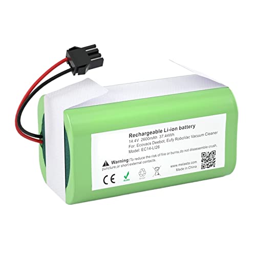 Batería de Iones de Litio 14,4 V 2600 mAh Compatible con Conga Excellence 950 990 1090 1790 1990 Compatible con Deebot N79S N79 DN622 Compatible con Robovac 11S 12 X500