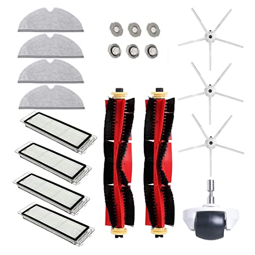 Kit de accesorios de repuesto para aspiradoras Xiaomi Roborock S6 S60 S65 S5 MAX T6, paquete de cepillo de rodillo, cepillo lateral, filtro hepa, paño de fregona, núcleo de agua y rueda guía