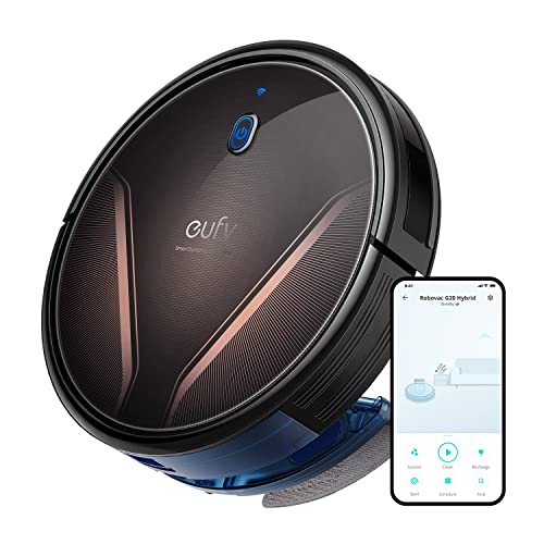 eufy by Anker RoboVac G20 Hybrid, Robot Aspirador y fregasuelos 2 en 1, Smart Dynamic Navigation, Succión 2500 Pa, Ultrafina, App, Control por Voz, Compatible con Alexa, Ideal para el día a día