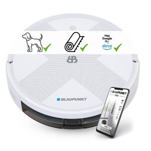 Blaupunkt Bluebot XVAC - Robot Aspirador, Navegación Inteligente y control por App + por voz, Suelos duros y alfombras