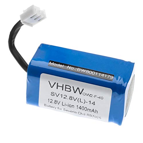 vhbw Li-Ion batería 1400mAh (12.8V) para Robot autónomo de Limpieza Severin Chill RB-7025, RB7025