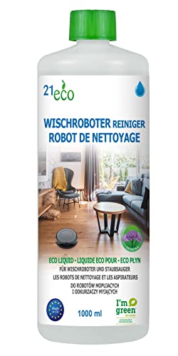 21Eco Agente de limpieza natural para robots y aspiradoras para lavar suelos Baldosas de linóleo Mármol Parquet Elimina eficazmente la suciedad 1000ml