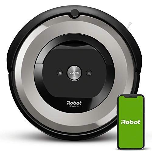 iRobot Roomba e5154 Wifi, Robot aspirador óptimo para mascotas, aspiración alta potencia, 2 cepillos goma, alfombras y suelos, Dirt Detect + Rollers Juego de cepillos de Goma Roomba e & i, plástico