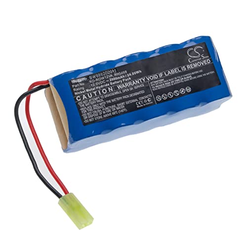 vhbw Batería Compatible con Rowenta RH846501 / 9A 2, RH846501 / A 9-0, RH846901, RS-Rh5205, RS-Rh5488 Robot Limpieza (2000 mAh, 12 V, NiMH)