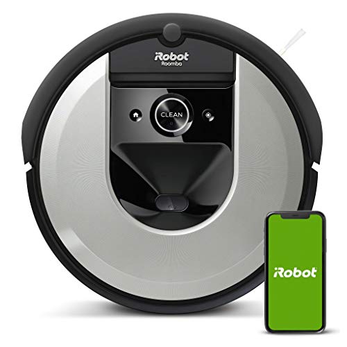 iRobot Aspirador Roomba i7156 Alta Potencia, para Mascotas, Mapea y se Adapta a tu hogar, Programa por habitación + Rollers Juego de cepillos de Goma Roomba e & i, plástico