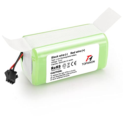 TOPHINON 14.4V 2600mAh Li-Ion Batería de Reemplazo para Conga Excellence 990 950 1090 1790 1990, Ecovacs Deebot N79 N79S DN622, Eufy RoboVac 11, 11S, 12 15C 25C 30 30C 35C, IKOHS NETBOT S14 S15