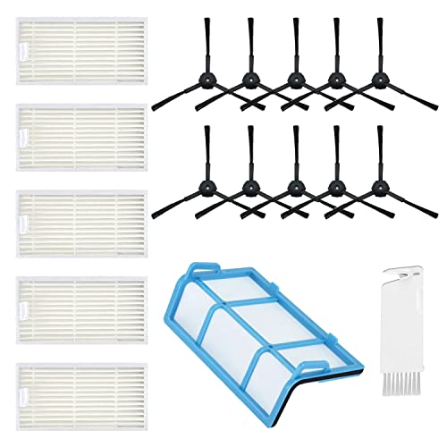 MIRTUX Pack de repuestos Compatible con ILIFE V3 V3s V5 V5s V5s Pro V50 X5 y Modelos Medion MD18500 MD18501 MD16192 MD18600. Kit con filtros, cepillos y Filtro primario. Recambio aspiradora Robot