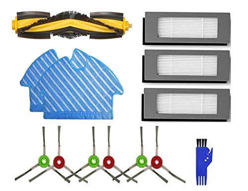 MTKD® Kit de Recambios para Aspiradora Ecovacs Deebot OZMO 900 - Kit de Cepillos Filtros y Mopas - Pack de 16 PCS