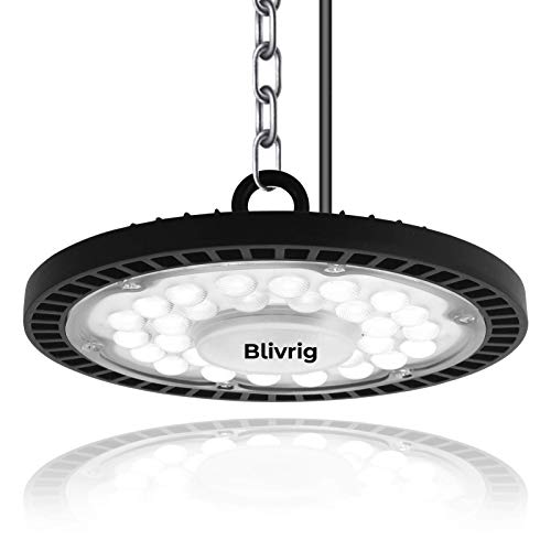 Blivrig Naves Industriales LED, 300W UFO Lámpara Alta Bahía, 30000LM Campana LED Industrial, 6500K LED Iluminación Impermeable IP65, para Fábricas, Aeropuerto, Patio, Restaurante (1PCS, 300W)