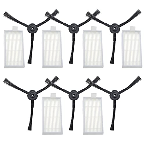 12 filtros laterales de repuesto para aspiradora Robot compatible con Medion MD18500 MD18600 MD18501 compatible con ILIFE V3 V3s V5 cepillos laterales