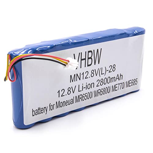 vhbw Li-Ion batería 2800mAh (12.8V) para Robot limpiasuelos Moneual ME770, ME770 Style, MEG7000MS, MR6500, MR6550, MR6800, MR7700