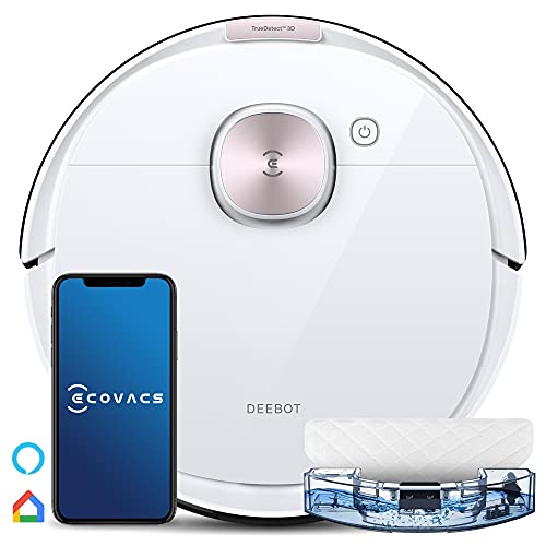 ECOVACS Deebot T8 Pure Robot Aspirador y fregona (tecnología TrueDetect 3D Inteligente para Evitar Objetos, navegación láser precisa dTof, 180 min, Limpieza Completa Personalizada, Wi-Fi/Alexa/App)