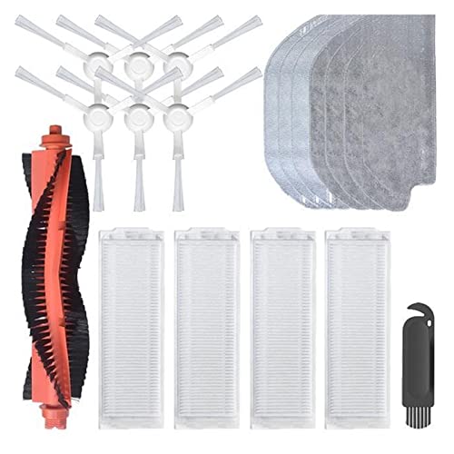 Accesorios de tela de mopa con filtro Hepa de cepillo principal/lateral, Compatible con piezas de Robot aspirador Xiaomi Mijia Mop Pro STYTJ02YM (Color : 21)