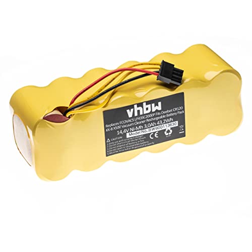 vhbw Batería NiMH 3000 mAh (14,4 V) para Robot Aspirador doméstico Compatible con Profimaster Robot 2712 reemplaza LP43SC2000P