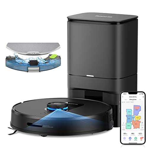 360 Botslab S8 Plus Robot Aspirador y Fregasuelos con Base de Autovaciado 4L, 2700Pa, Navegación LiDAR, App con Mapa, Detección de Alfombras, Google/Alexa, para Animales/Cabello