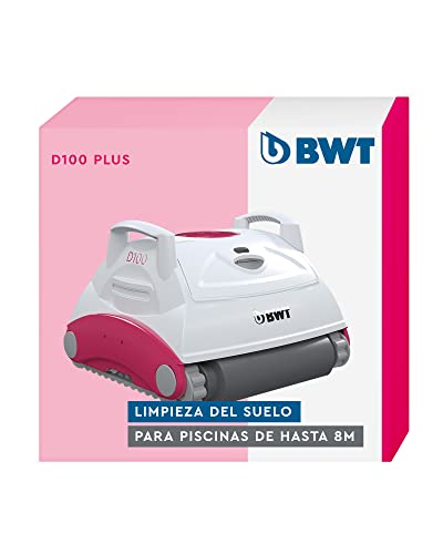 BWT Robot de Piscina D100 Plus | Limpieza óptima del Suelo de Piscinas de hasta 8 m | Mejor Rendimiento de Filtro y navegación Inteligente | Robot Aspirador fácil de Limpiar