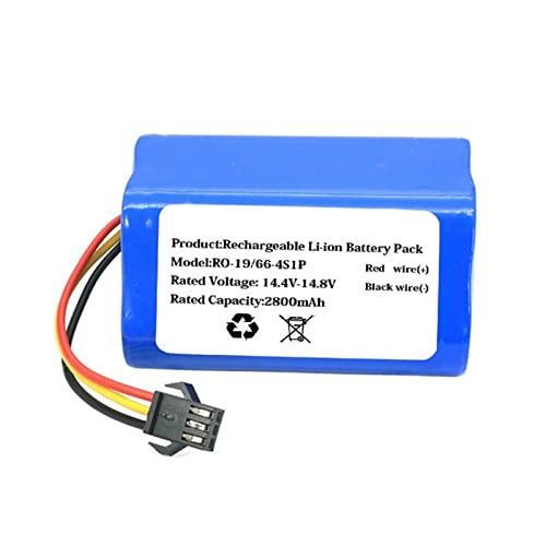 Batería de 14,8 V 3400 mAh Compatible con aspiradora robótica Deik MT820 (Color : 2800mAh)