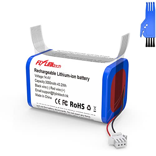 FLYLINKTECH Batería de Reemplazo para Conga Excellence 990, 14.4V 3000mah Li-Ion, Batería Conga Excellence 990 950 1090, DEEBOT N79S N79 Bateria Eufy RoboVac 11 11S 30 30C 12 35C IKOHS NETBOT S14 S15