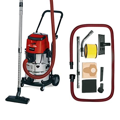 Einhell Aspirador inalámbrico TE-VC 36/30 Li S-Solo Power X-Change (iones de litio, 36 V, ECO/BOOST, depósito de 30 l, manguera incluida, sin batería y cargador)