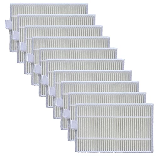 HNTYY 10pcs Filter Fit for CECOTEC Conga 1690 Robot Accesorios DE Piezas DE CAFILACIONES DE VACÍA DE Aplicaciones Sweeper FILTROS DE Limpieza REEMPLAZO Robot Conjunto DE VACÍO Piezas de aspiradora