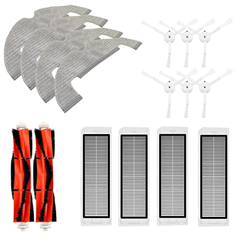 Piezas de repuesto compatibles con robot aspirador Dreame D10s Plus, 2 cepillos principales, 4 filtros, 4 toallitas, 6 cepillos laterales