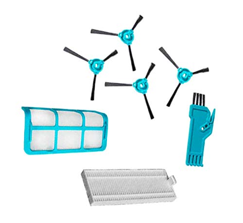 Cecotec Consumibles para Congas Serie 950. Pack de Consumibles que incluye 4 Cepillos laterales y Filtros compatibles con Robot aspirador Conga Serie 950