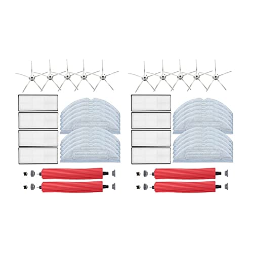 QUVY Juego de 2 cepillos Principales de promoción, Filtro de Cepillo Lateral, paño de mopa Compatible con Xiaomi Ro Bo Ro CK S7 T7S T7S Plus, Piezas de aspiradora