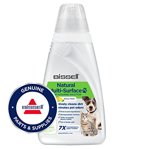 Bissell Solución limpiadora de suelos Natural Multi-Surface Pet, 1 l | Para CrossWave, SpinWave, SpinWave Robot e HydroWave | Potente acción limpiadora de forma natural | 3122