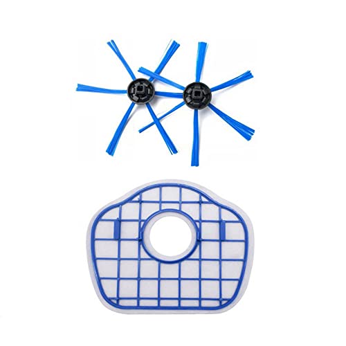 FESFOC Accesorios Repuestos de Robot de Barrido Cepillo Lateral * 2 Pantalla de Filtro for aspiradora Philip FC8700/FC8710/FC8715/FC8603 Duradero (Color : Both)