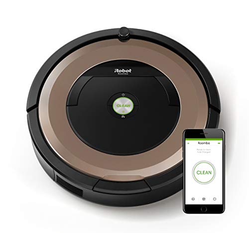 iRobot Roomba 895 - Robot Aspirador Óptimo para Mascotas, Succión 5 Veces Superior, Cepillos de Goma Antienredos, Sensores Dirt Detect, Suelos Duros y Alfombras, con Wifi y Programable por App