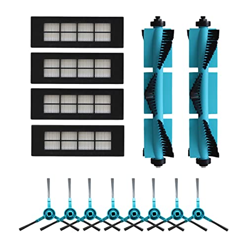 FFYan Cepillo De Rodillo Hepa Para Los Accesorios De La Aspiradora Cecotec Conga 3090, Que Incluye 2 Cepillos De Rodillo, 4 Filtros HEPA, 8 Cepillos Laterales.