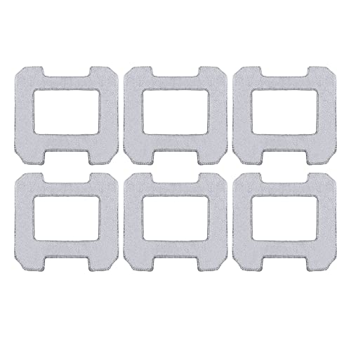 6 unidades de almohadillas de limpieza de repuesto para limpiaparabrisas Ecovacs Winbot W1 / W1 Pro Ventana Aspiradora Robot, Lavables, Microfibra