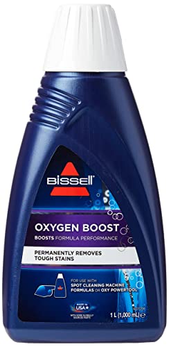 BISSELL Oxygen Boost | Solución de limpieza para manchas en sofás, alfombras e interiores de coche | 1L | Compatible con la gama SpotClean | BISSELL Original | 1134N