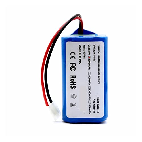 Batería de Iones de Litio de 14,8 V y 2600mAh Compatible con Xiaomi G1 MI Robot aspiradora-fregona Esencial MJSTG1 Robot Aspirador 18650 Paquete de batería (Color : 3200mAh, Size : 14.4V)