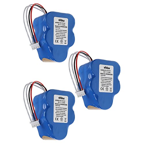 vhbw 3X Batería Compatible con Hoover RVC0010, RVC0011, RVC0011-001 aspiradora (3000 mAh, 6 V, NiMH)