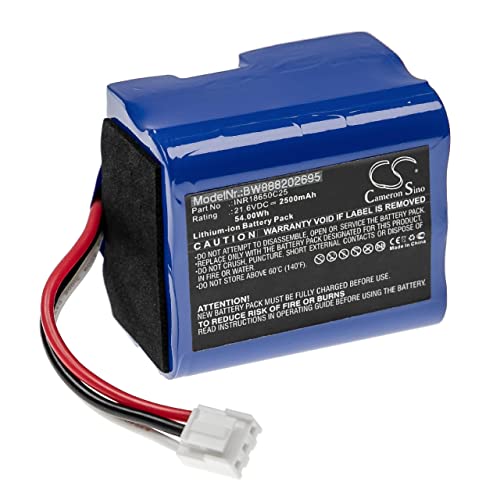 vhbw Batería Compatible con Philips FC6723, FC6721, FC6721/01, FC6722, FC6722/01 aspiradora, Robot Limpieza (2500 mAh, 21,6 V, Li-Ion)