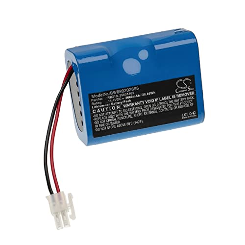 vhbw Batería Recargable Compatible con Hoover RBC090/1001, RBC090/1011, RBC090001, RBC090011 aspiradora, Robot Limpieza (2000 mAh, 14,4 V, Li-Ion)