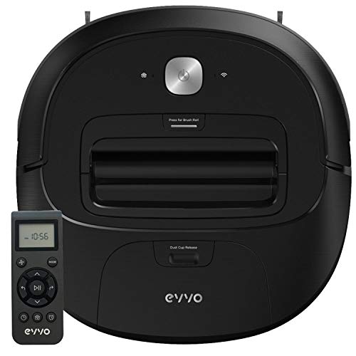 EVVO Robot Aspirador R3-2000Pa, Motor Inverter, 3 Modos de Limpieza, Filtro HEPA, Anti-colisiones y Anti-caída, 0,5 litros.