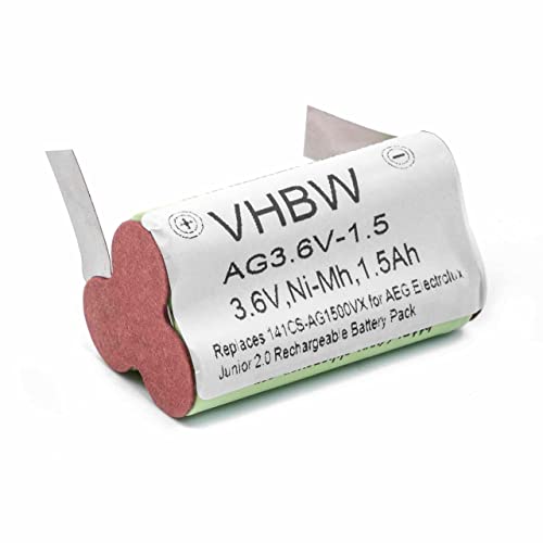 vhbw NiMH batería 1500mAh (3.6V) para aspiradora Robot autónomo de Limpieza AEG/Elektrolux Junior 2.0