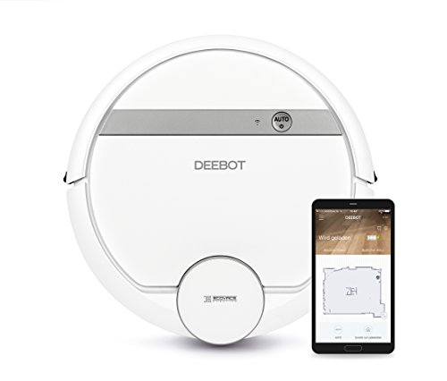 ECOVACS Robotics DEEBOT 900 - robot aspirador con navegación laser inteligente, barreras virtuales y control mediante app (adecuado para suelos duros y alfombras), blanco