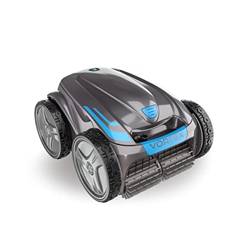 Zodiac VORTEX 4WD Limpiafondos Automático, Para Piscinas de Hasta 12 x 6 m, Limpia Suelo, Paredes y Línea de Agua, Indicador de Filtro Lleno, Incluye Cable de 18 m y Carrito, OV 5200